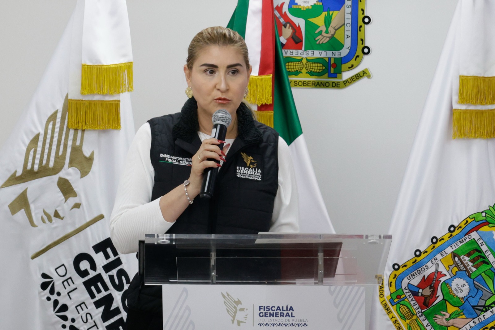 La fiscal general de Puebla, Idamis Pastor, ofrece una entrevista sobre el proceso penal contra Rafael N., presunto tirador de la Vía Atlixcáyotl.