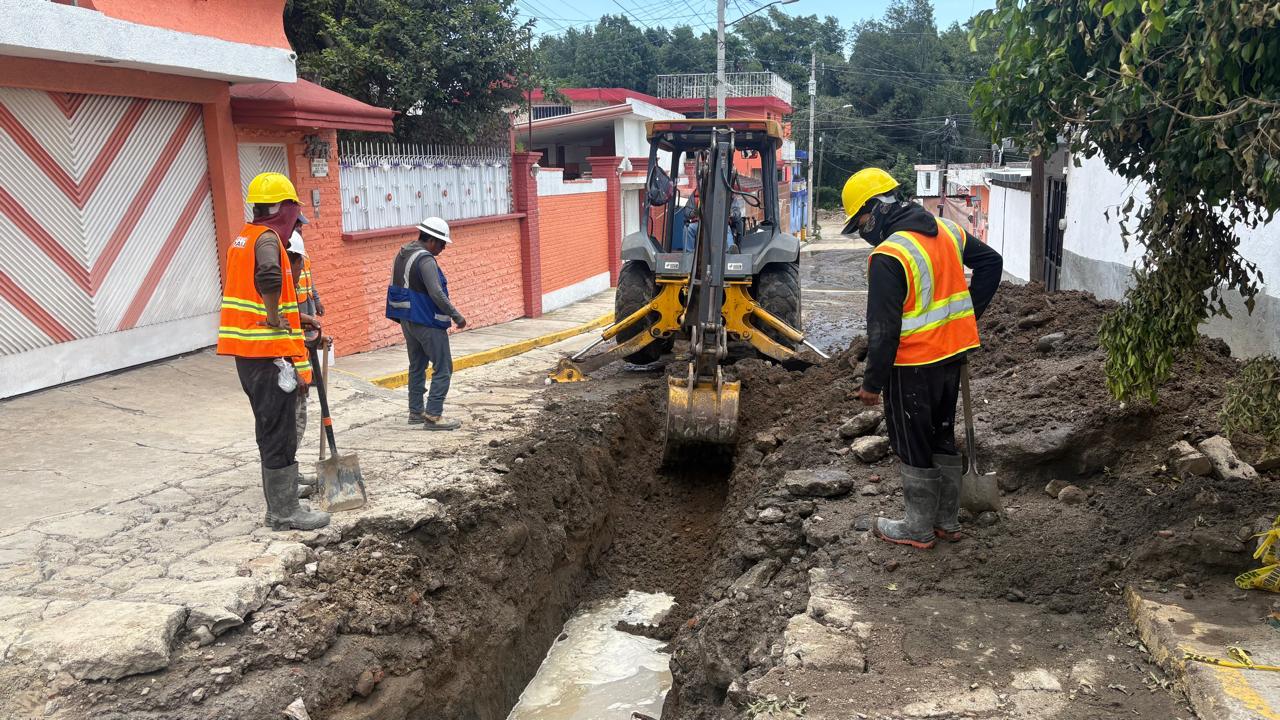 Puebla refuerza reparación de socavones durante temporada de lluvias